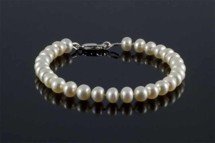 14K Gold 7.5mm Freshwater Pearl Bracelet [BRG001]